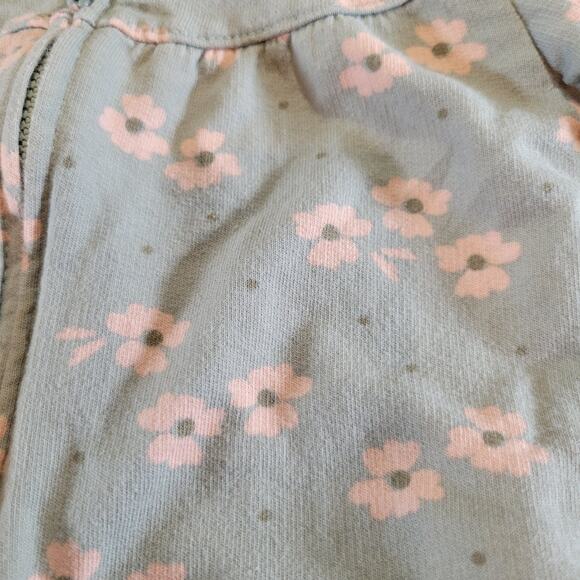 Child of Mine by Carter’s Baby Hoodie 18M Light Blue Floral Zip Up - Picture 6 of 7
